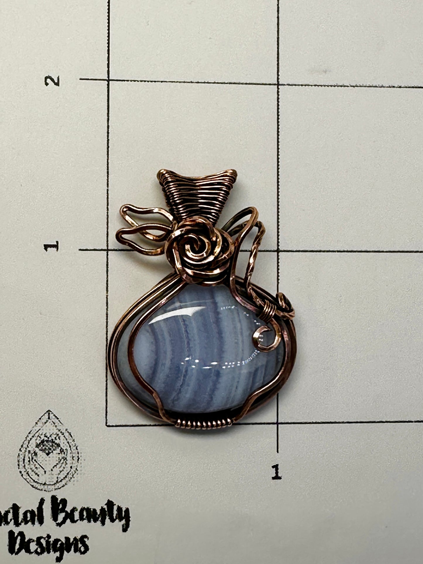 Blue Lace Agate in Copper