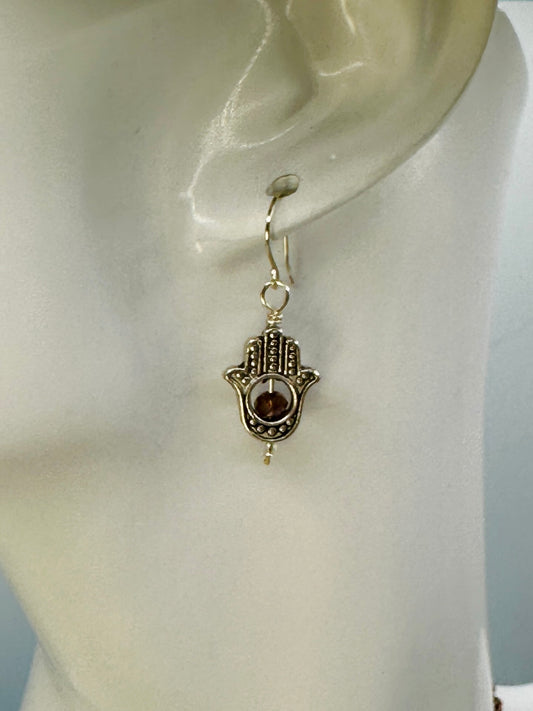 Hamsa Bead Earrings