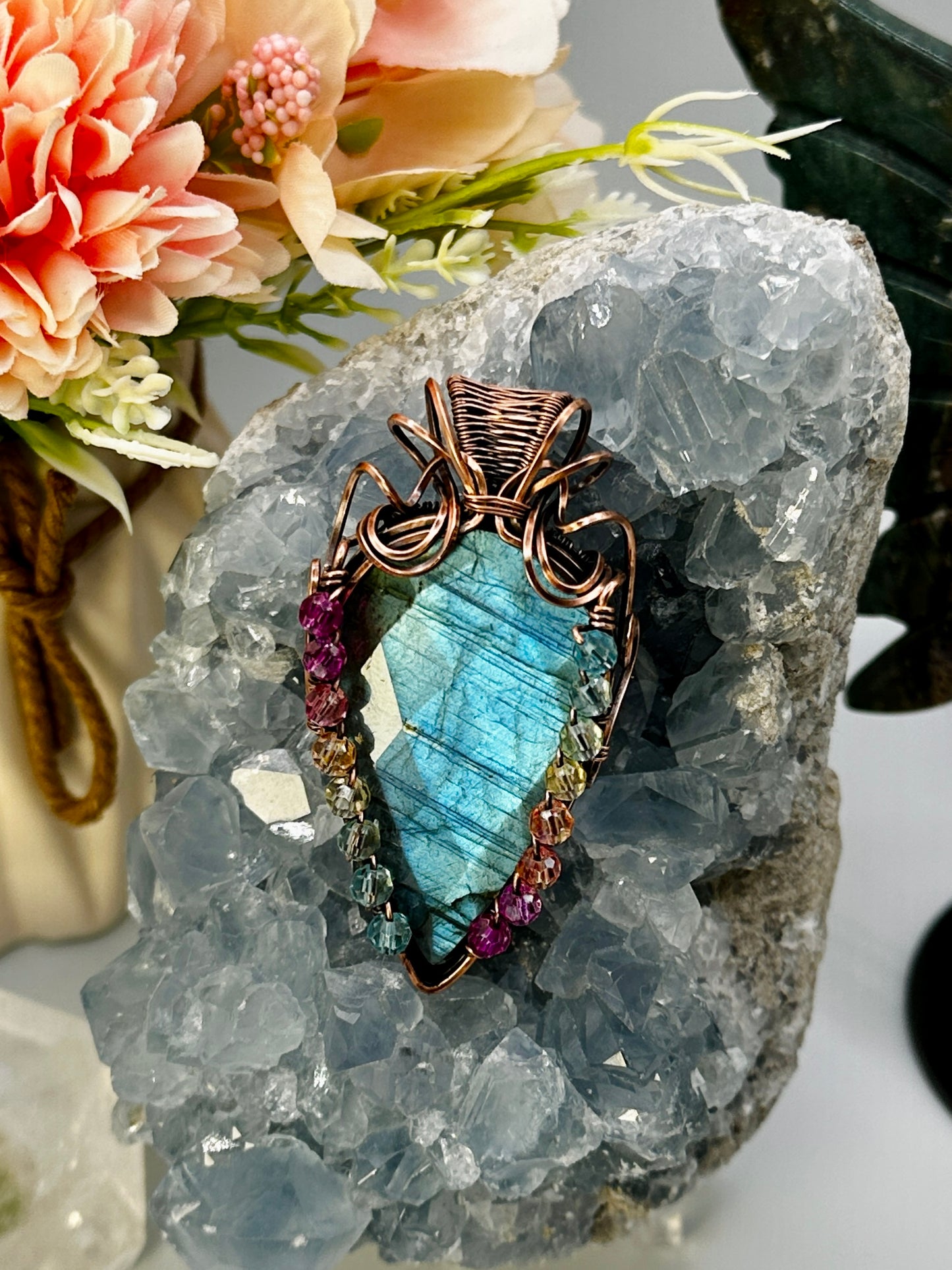 Labradorite w/ Rainbow Beads