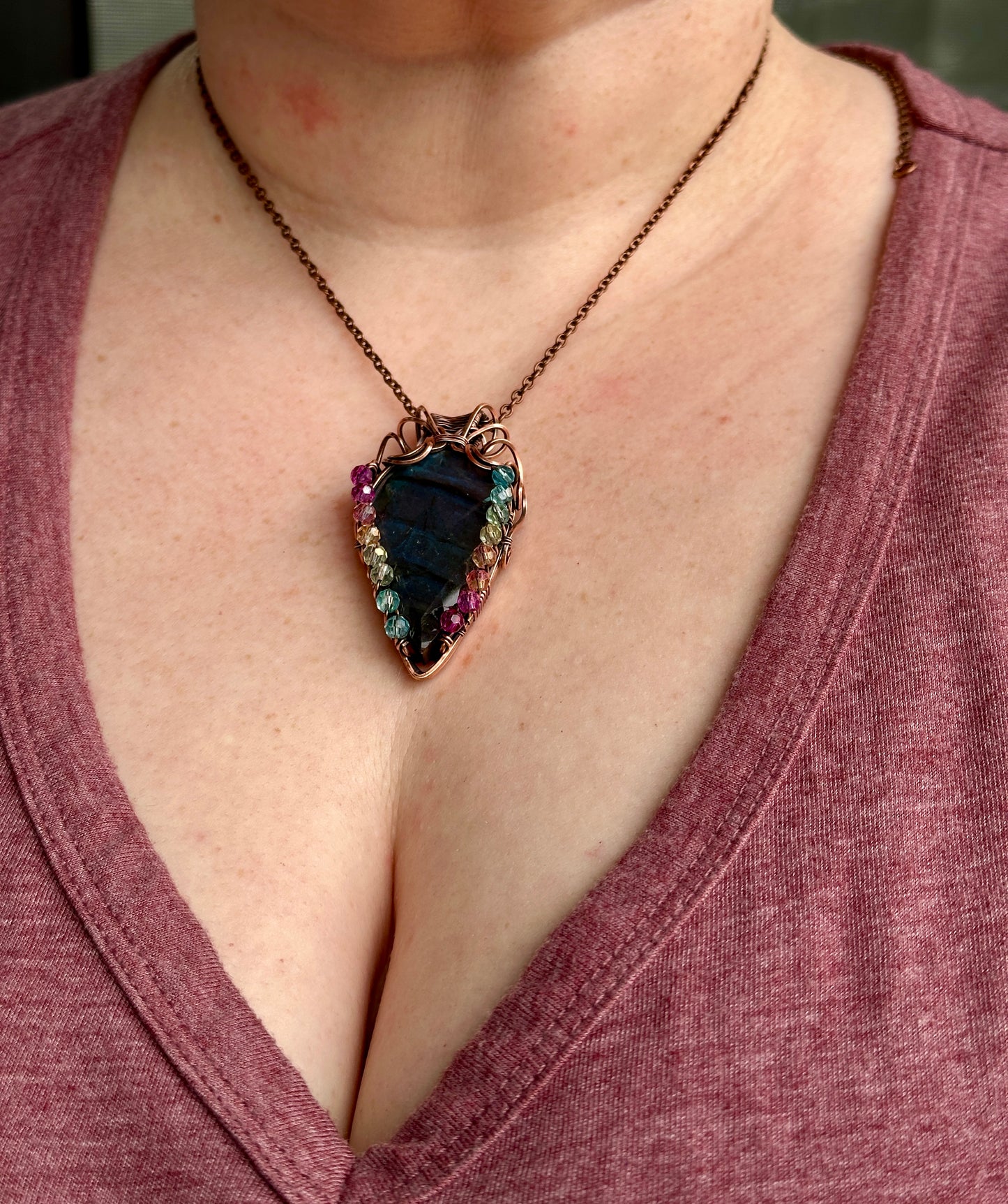 Labradorite w/ Rainbow Beads