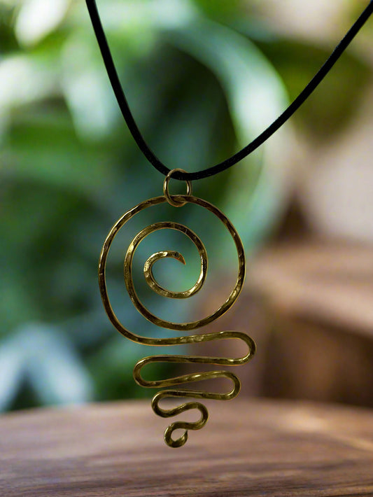 Brass Swirl Pendant