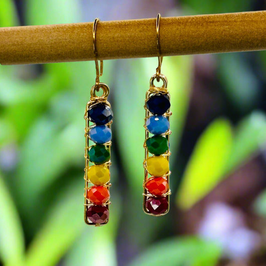 Rainbow Bar Earrings